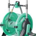 Portable Garden Hose Reel Cart, Hold Up to 50-75 Ft Hose, Wall Mounted Water Hose Reel, Mobile Garden Hose Holder Tools With Built-In Guide, for Outside Car Washing, Watering