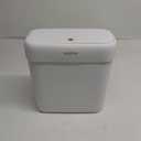 MOPALL Small Bathroom Trash Can with Lid, 2.6 Gallons / 10 L Slim Plastic Garbage Bin with Pop-Up Lid, Mini Waste Basket Can Dog Proof for Kitchen, Bedroom, Office, Laundry, Toilet, Rv, White