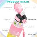 Enerbone 32 oz Drinking Water Bottle with Times to Drink and Straw, Motivational with Carrying Strap, Leakproof BPA & Toxic Free, Ensure You Drink Enough Water for Fitness Gym Outdoor