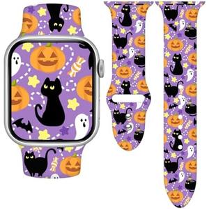 Amazon.com: TOXXU Halloween Black Cats Pumpkins Watch Band Compatible with Apple Watch 38mm 40mm 41mm 42mm 44mm 45mm 49mm for Women Men, Stylish Funny Xmas Printed Replacement Strap for iWatch Ultra SE 9 8 7 6 5 : Cell Phones & Accessories