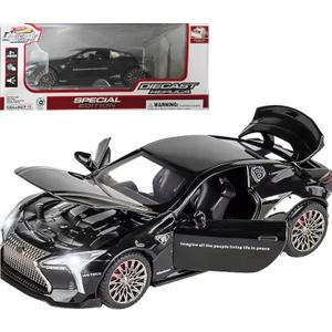 Toy Cars LC500 Model Car 1:32 Diecast Collect Car Toy with Light and Sound Diecast Metal Collectible Model Cars for 3+ Year Old Boys Pull Back Car Gift Toys for Kids Ages 3-8 (Black)