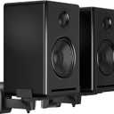 suptek Large Dual Side Clamping Bookshelf Speaker Wall Mounting Bracket for Large Surrounding Sound Speakers, Hold up to 66lbs Black SPM201XL
