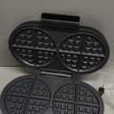 Bakers Friend Double Belgian Waffle Maker Thick, 2 X 6 Round Waffle Maker, Belgium Waffle Iron, Waflera Electrica with Non-stick Plates, 1200W, Perfect for Kids & Family Breakfast, Graphite