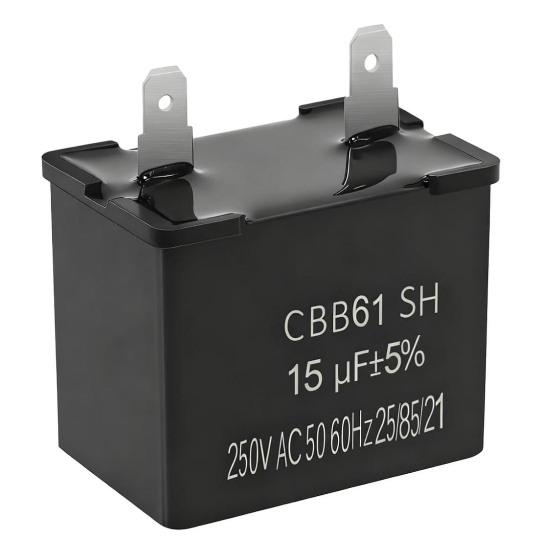 297286803 297286804 Refrigerator Run Capacitor 15uF 250VAC Replacement Compatible with Select Frigidaire Kenmore 253-Series Refrigerators Freezers, Replaces 218909915 216985001, Verify Size & Terminal