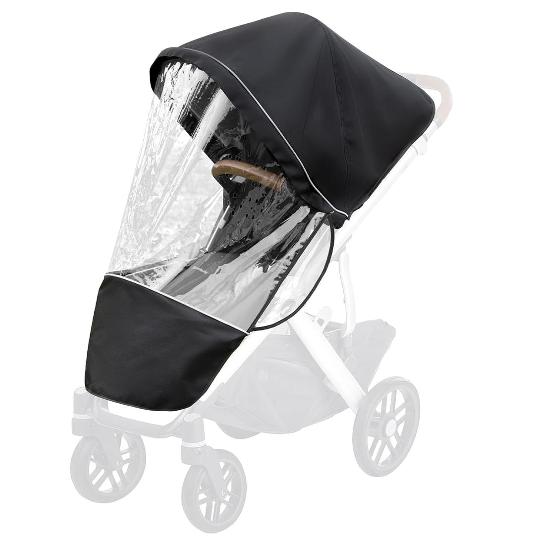 Performance Rain Shield, Rain Cover Fits for UPPAbaby Vista/Vista V2/Vista V3/Cruz/Cruz V2 Stroller, Protect from Wind/Rain/Snow/Dust, Air Vent Hole, Window with Zipper, Stroller Accessories