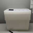 IRIS USA 72 Qt Stackable Plastic Storage Bins with Lids, 6 Pack - BPA-Free, Made in USA - See-Through Organizing Solution, Latches, Durable Nestable Containers, Secure Pull Handle - Clear