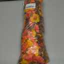 2 PCS Artificial Faux Fall Hanging Flowers Plants for Outdoor Decor,Fake Silk Morning Glory with Eucalyptus UV Resistant Mums for Wall Home Porch Patio Balcony Yard Indoor Decor (Fall Orange+Yellow)