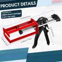 Relaxweex 1 Pc Epoxy Gun Dual Component Caulking Gun, 200 ml / 6.75 Fl oz, Manual Double Cartridge Caulking Gunning for Panel Bonding Adhesive Applicator Fillers, Mix Ratio 1: 1 and 2: 1, Red
