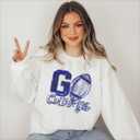 LUKYCILD Game Day Sweatshirt Football Shirt: Women Sunday Funday Football Season Long Sleeve Shirt Soccer Fans Pullover