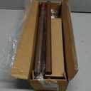 Wood Curtain Rods for Windows 28 to 48 Inches,1 inch Heavy Duty Window Curtain Rod with Imitation Wood Grain Finials,Decorative Drapery Rods Adjustable, 28"-58"(2.3-4.8ft), Bronze Wood