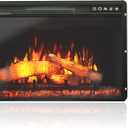26 Inches Electric Fireplace Inserts, 1500W Wall Recessed with Remote Control, Timer, 6 Brightness and 5 Speeds, Overheating Protection, Fireplace Heater for Indoor Use