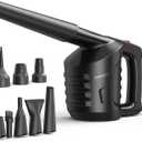 Compressed Air, MECO ELEVERDE 550 Watts Air Blower, 2 Gear Electric Air Duster for Computer, Keyboard, Printer, Duster Cleaner for dust, Crumbs, Replaces Compressed Canned Air for PC Cleaning Black