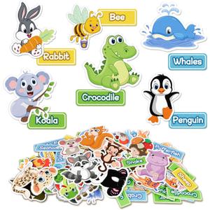 Kids Felt Animals Set - 90 Wild & Farm Animals Felt Pieces for Storytelling, Preschool Learning Activities with Storage Pouch & Velcro Backs