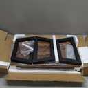 TEAMIX 42 inch Large [Dual] [Monitor] [Riser],Rustic Brown Extra Long TV [Stand Wood & Steel Desktop [Riser] with Storage for [Dual] Screen Office Desk Organization