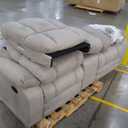 Signature Design by Ashley RiverTest Stain Resistant Next-Gen Modern Power Reclining Loveseat, Gray. New But Without Plastics For Cup Holders And With Small Ripped Part On A Arm Rester