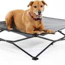 Coolaroo On-The-Go Elevated Dog Bed - Foldable Pop-Up Travel Dog Bed with Breathable, Moisture-Resistant Fabric, Carry Bag Included, Lightweight & Portable, Steel Gray, Large