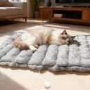 Cat Tunnels for Indoor Cats,Kitty Pad with Two Balls,Warm Cats Tube,Washable Cat Mat with Cat Toys (Gray, M)