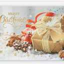 The Gallery Collection, 25 Count Card Pack, Christmas Cards with Foil Lined Envelopes (Snow Dusted Presents), For Business or Consumer