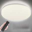 13 Inch Flush Mount Ceiling Light Fixture with Remote Control,24W Dimmable 3000K-6500K Light Colors Adjustabl,Modern Ceiling Lights for BedroomKitchens