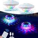 Floating Pool Lights with Remote: (Pack of 4) Pool Light with 6 Dynamic Lighting Effects Rechargeable RGB Color Changing Pool Float Lights for Pond Bathtub Hot Tub Garden Party