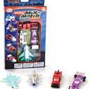 POPULAR PLAYTHINGS Magnetic Vehicles for Toddlers 1-3, Mini Mix or Match Car Toys, Set of 4 Gift for Kids - Cars, Fire Truck & Airplane.