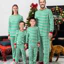 QUNISY Family Pajamas Christmas Matching Sets Xmas Family Pjs Set Couple Holiday Jammies Women/Men Festival Sleepwear Adult (Green, L)