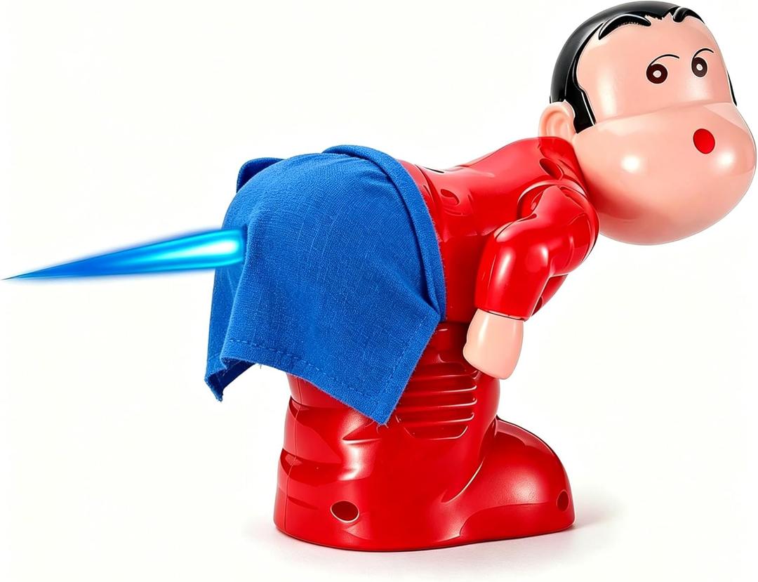 Novelty Cartoon Boy Torch Lighter with Funny Laughing Sound,Refillable Butane Lighter Windproof Adjustable Blue Jet Torch Flame,USB-C Rechargeable for Candles, BBQ, Gifts (Gas Not Included)