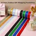 2 x Royal Blue Ribbon 1 1/2 Inch x 50 Yards Double Faced Satin Ribbon for Boy Gift Wrapping, Graduation, Crafts & Events