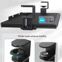 HUANUO Keyboard Tray Under Desk, Pull Out Keyboard Tray with C Clamp Mount, 26.5 W x 11.8 D Slide Out Computer Keyboard Drawer Mouse Tray for Typing, Black