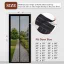 Yotache Adjustable Magnetic Screen Door Fit Doors Size Width 29"-33" Height 79"-81", Reinforced Fiberglass Mesh with Full Frame Hook & Loop Strip, Black