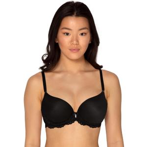 Smart & Sexy Womens Iconic Lace Push Up Bra (42C, Black Hue (Mesh))