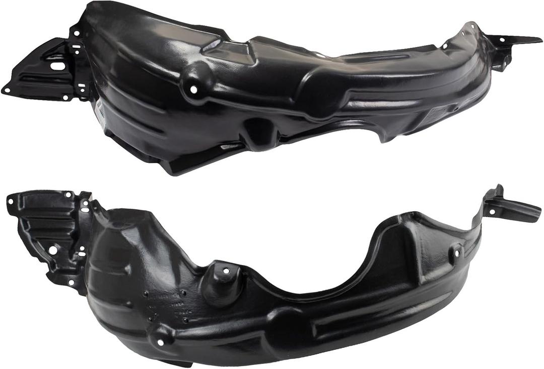 TRQ Inner Fender Liner Set Compatible with 2007-2011 Toyota Yaris TO1250120 TO1251119
