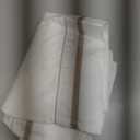 White Pillow Shams King Size Set of 2, 100% Cotton 400TC Sateen Luxury Hotel Pillow Cases, Pipping Oxford Pillowcases with Envelope Closure for Bedding Linen, 20x36 Inches (White with Khaki)