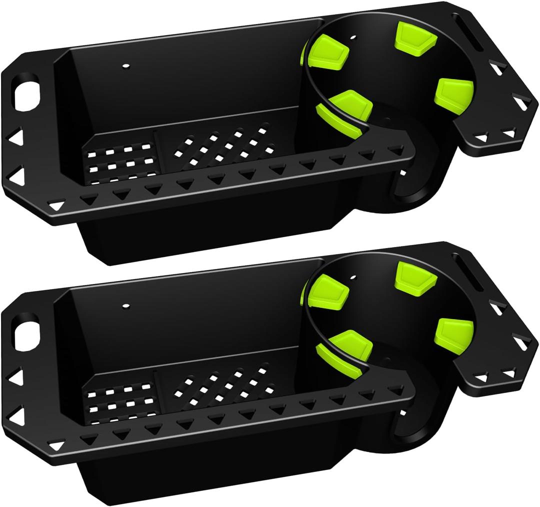 Boat Cup Holder with Rubber Tab, Universal Boat Storage Organizer - 2 Ways Installation: Drill or Adhesive