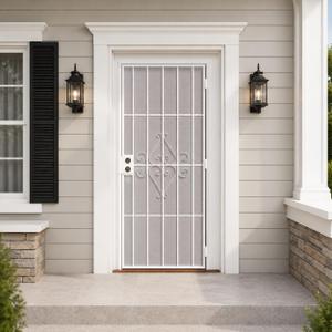 JUBEST 32'' x 80'' Steel Security Door, Surface Mount Reversible Entry Door