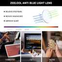 Zeelool Blue Light Blocking Glasses, Acetate Frame Glasses for Women with Clear Lens Anti Eyestrain & UV ZJGA269329 (Champagne)