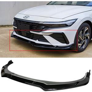 FITS 2024+ HYUNDAI ELANTRA GLOSSY BLACK V STYLE 3PCS FRONT BUMPER LIP SPLITTER KIT