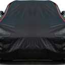 Breathable New Material, Waterproof Car Cover, Locks and Zipper Doors, Sunscreen Waterproof UV Prevention Snowproof Wind and Windproof,Suitable for Indoor Outdoor,for Sedan (188" to 198") B3 (Black)