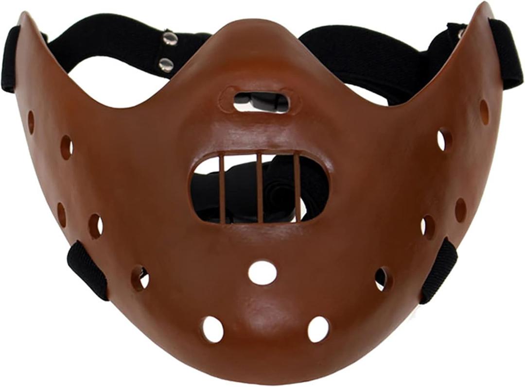 nezababy Hannibal Lecter Mask Cosplay The Silence of The Lambs Half Face Killer Halloween Costume Props Resin
