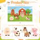 Honoson 148 Pcs Farm Animal Theme Party Decoration Set Farm Barn Backdrop Banner Large Animals Cardboard Cutouts Balloon Arch Garland Kit for Birthday Photography Baby Shower Party Supplies