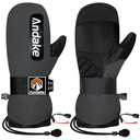 Andake Winter Ski Mittens for Men Women&Teenager,Waterproof & Insulated Snow Gloves, Warm Cold Weather Mittens,Professional Snowboard Mittens for Skiing, Snowboarding,Winter Sports, S