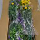Hananona 24 Pcs Artificial Flowers Outdoor, Faux Artificial Plants UV Resistant Plastic Flower Bulk for Hanging Planter Porch Window Home Wedding Summer Decor (24, Fuchsia, Purple, Yellow, Green)