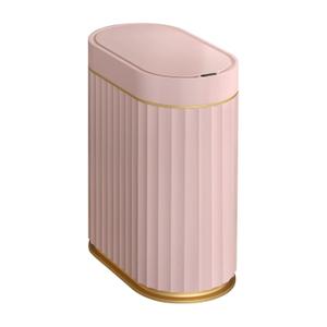 ELPHECO Sensor Trash Can 2 Gallon Waterproof Motion Sensor Trash Can, Automatic Bathroom Trash Bin, Slim Garbage Can for Dorm Room, Pink Gold