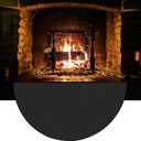 63″x37″ Extra Large Half Round Fireproof Fireplace Mat Hearth Area Rug  Fire Retardant Fiberglass Carpet  Fire Flame Resistant Floor Covering Protection Pad NonSlip Floor Protector