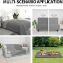 Easy-Going 100% Waterproof Dog Bed Cover Reversible Leak Proof Couch Cover Washable Sofa Cover Furniture Protector Blanket for Pets Kids Children Dog Cat (30x70 Inch, Gray/Light Gray)