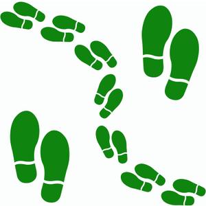 25 Pairs 50 Prints Leprechaun Footprint Floor Decals Stickers St Patrick's Day Decorations for Floor Sign Guide Directions Feet Distance Wall Decals Party Decor (02 Green)
