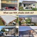 MEANCHEN 90% Outdoor Sun Shade Cloth 8' x 15' Pergola Shade Cover for Deck Backyard Patio Garden Breathable Sunshade Fabric with UV Protection Privacy Sun Screen for Porch, Carport, Pool Gray