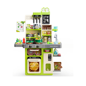 Letapapa Kids Play Kitchen Set, Kitchen Toys with Realistic Sound & Light, Cooking Stove, Sink, Play Food and Kitchen Accessories, Kitchen Playset Gifts for Toddlers Girls Boys