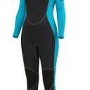 Hevto Women Wetsuit 3/2mm Neoprene Wet Suit Keep Warm in Cold Water for Surfing Swimming Diving, Size 14