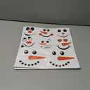 5 x 63pcs Snowman Face Stickers for Crafts Cute Christmas Ornaments Vinyl Snow Man Face Decals Xmas Winter Holiday Stickers for Window Glass Cups Balls Jars Wall Party Supplies Home Decoration(face63)